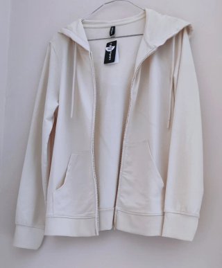 Felpa con cappuccio zip beige goldenpoint nuova