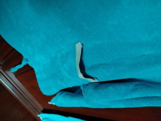 Completo Pigiama Spugna Blu e Beige