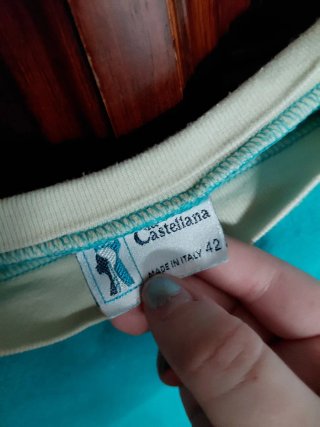 Completo Pigiama Spugna Blu e Beige