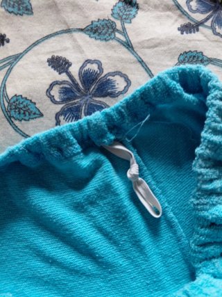 Completo Pigiama Spugna Blu e Beige