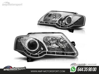 FAROS DELANTEROS LUZ DIURNA LED REAL DRL PARA VOLKSWAGEN PASSAT 3C