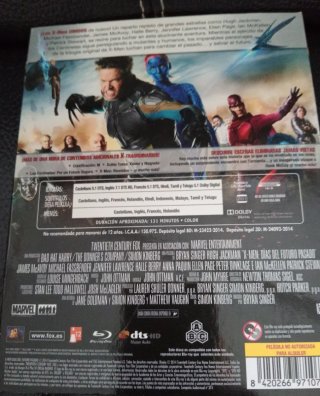 X-Men Días del Futuro Pasado Blu-ray 3D