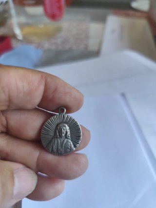 Medalla Antigua Plata Doble Cara