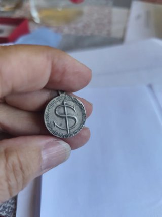 Medalla Antigua Plata Doble Cara
