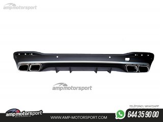 DIFUSOR TRASERO NEGRO CON COLAS CROMO PARA MERCEDES GLE/GLS W167