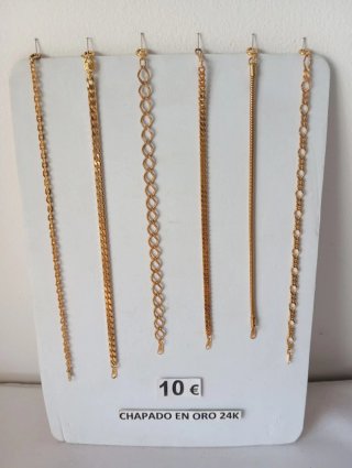 Pulseras con sello Chapado en Oro 24K