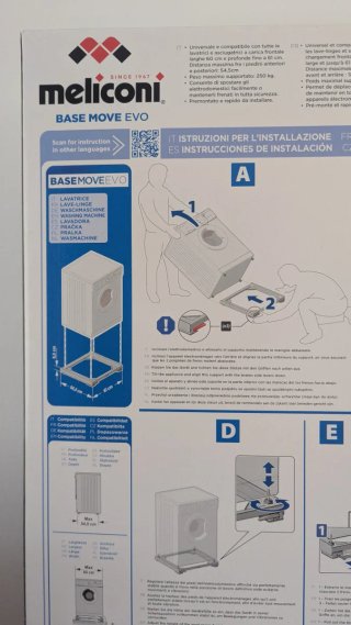 Base Meliconi per lavatrice con ruote