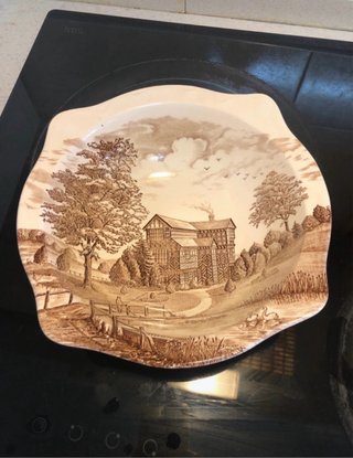 Plato de porcelana inglés paisaje
