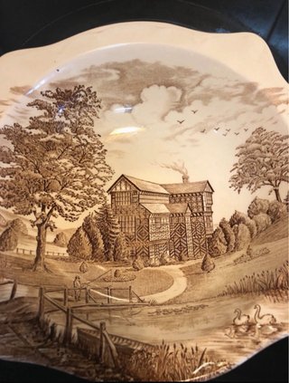 Plato de porcelana inglés paisaje