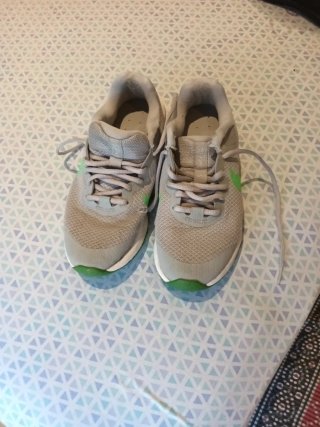 Zapatillas Nike grises y verdes