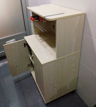 Carrito Auxiliar Cocina Madera y Metal