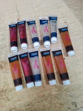 Lotto 11 Tubetti colla Glitter 75ml super Ask