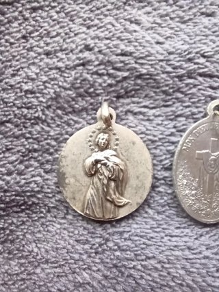 Lote 3 Medallas Religiosas Antiguas 65s siglo XIX