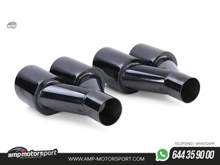 DIFUSOR TRASERO MATE BMW SERIE 5 F10/F11 + COLAS DOBLES NEGRAS