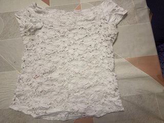 Top encaje blanco talla S