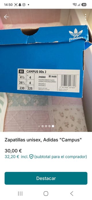 Zapatillas Adidas Campus 00s J Verde/Blanco
