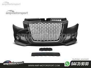 PARAGOLPES DELANTERO PARA AUDI A3 8P LOOK RS3 CROMO CON SRA