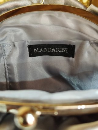 Pochette elegante raso grigio perla