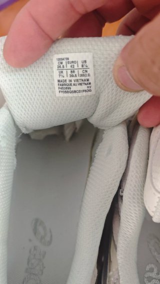 Zapatillas Asics Plata y Blanco