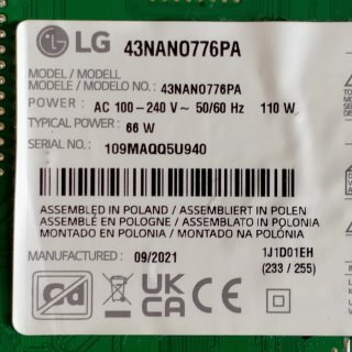 Se Vende Placa Main de  TV LG NANO75/NANO80/UP80