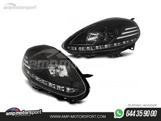 FAROS DELANTEROS LUZ DIURNA LED REAL DRL PARA FIAT PUNTO EVO