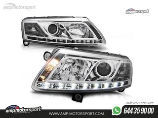 FAROS DELANTEROS LUZ DIURNA LED REAL DRL PARA AUDI A6 4F