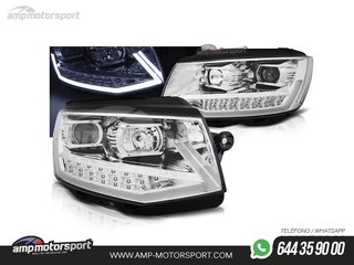 FAROS DELANTEROS LUZ DIURNA LED REAL + TUBE LIGHT PARA VOLKSWAGEN T6