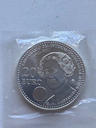 Moneda 20 Euro Plata Clara Campoamor