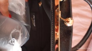 Borsa Artigli vernice nera nuova