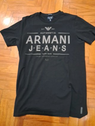 Camiseta Armani Jeans Negra Talla l