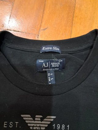 Camiseta Armani Jeans Negra Talla l