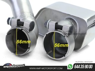 DIFUSOR TRASERO MATE BMW SERIE 5 F10/F11 + CONVERSIÓN A DOS SALIDAS V8