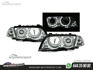 FAROS DELANTEROS OJOS DE ANGEL PARA BMW SERIE 3 E46 / BERLINA / TOURING