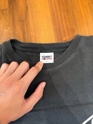 Camiseta Tommy Jeans Negra Talla L Logo