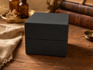 Caja para reloj negra con cojín
