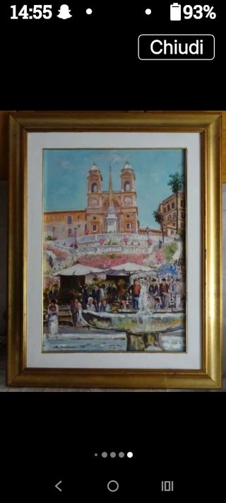 Vecchio quadro dipinto ad olio