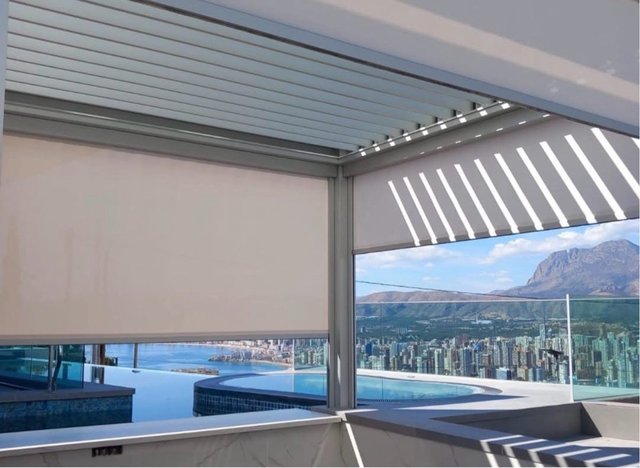 Pérgolas  Cortinas de cristal