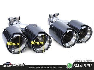 DIFUSOR TRASERO BRILLO BMW SERIE 5 F10/F11 + COLAS DOBLES CARBONO