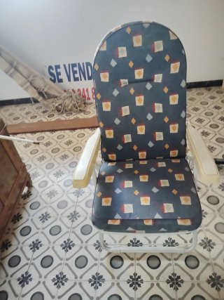 Mecedora de tela con estampado