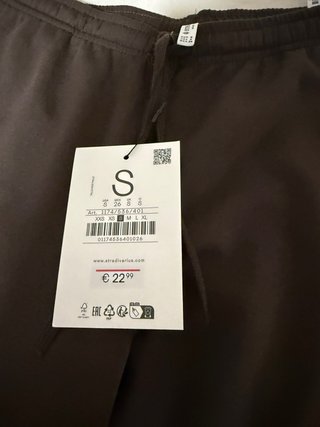 Pantalón ancho marrón Stradivarius