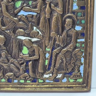 Antica Icona da viaggio La Natività della Vergine