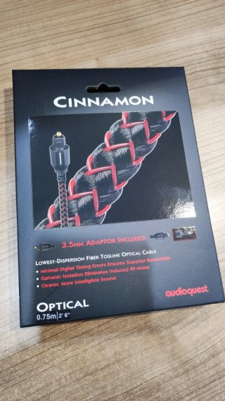 Cable Óptico Audioquest Cinnamon 0.75m