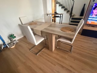 Mesa comedor extensible + 4 sillas