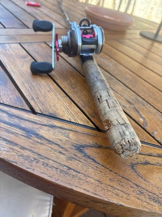 Caña de Pesca Bass Pro Shops + Carrete Daiwa