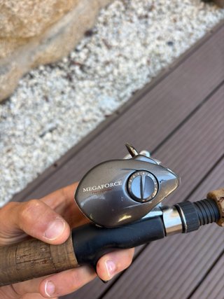 Caña de Pesca Bass Pro Shops + Carrete Daiwa