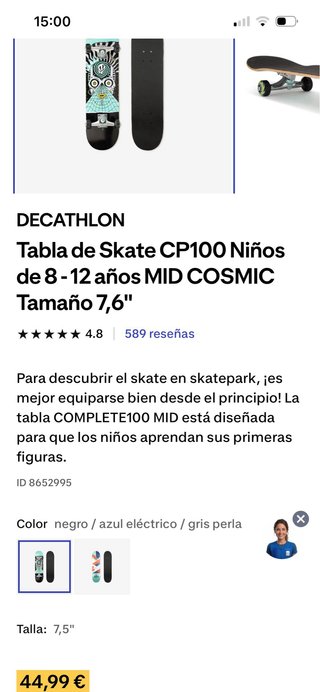 Tabla de Skate Decathon Diseño Alien