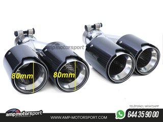 DIFUSOR TRASERO MATE BMW SERIE 5 F10/F11 + COLAS DOBLES CARBONO