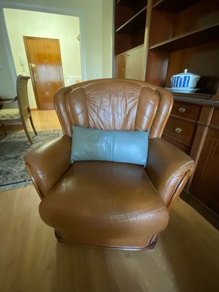 Poltrone in pelle marrone