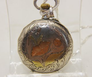 Stupendo orologio signora argento e oro fine 1800