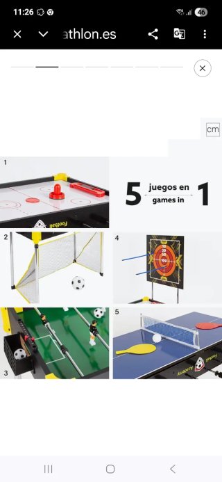 Futbolín: Mesa Multijuegos 5 en 1